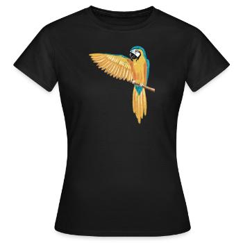 Perroquet dab dabbing - T-shirt Femme - noir - Devant - AI Model Female 172 dark (172cm)