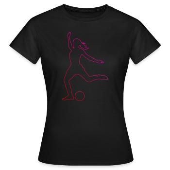 Football Hommes Football Football Football Football - T-shirt Femme - noir - Devant - AI Model Female 172 dark (172cm)