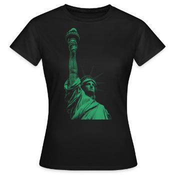 Freiheitsstatue - Frauen T-Shirt - Schwarz - Vorne - AI Model Female 172 dark (172cm)