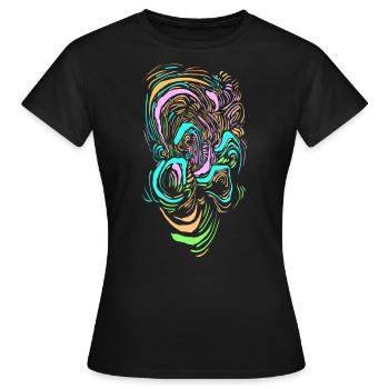 Clown de science-fiction - T-shirt Femme - noir - Devant - AI Model Female 172 dark (172cm)