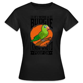 Papagei Sittich - Frauen T-Shirt - Schwarz - Vorne - AI Model Female 172 dark (172cm)