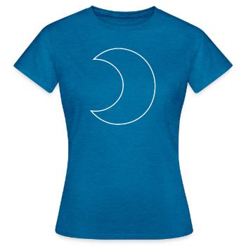 Moon - Crescent - Women's T-Shirt - antique blue sapphire heather - Front - AI Model Female 172 dark (172cm)
