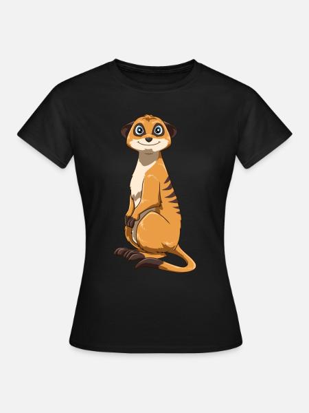 Erdmännchen für einen Erdmännchen Liebhaber - Frauen T-Shirt - Schwarz