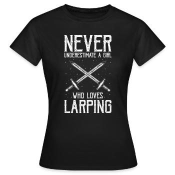 Jeu de rôle en direct pour PNJ et jeu de rôle RPG - T-shirt Femme - noir - Devant - AI Model Female 172 dark (172cm)