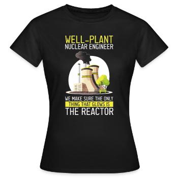Nuklearingenieur für Kernkraftwerk und Kernenergie - Frauen T-Shirt - Schwarz - Vorne - AI Model Female 172 dark (172cm)