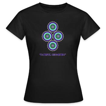 Fateful Geometry - Women's T-Shirt - black - Front - AI Model Female 172 dark (172cm)