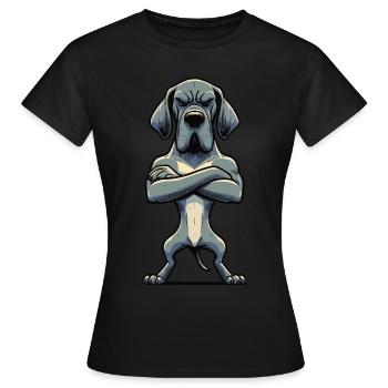 Great Dane Great Dane Owner Great Dane Fan - Women's T-Shirt - black - Front - AI Model Female 172 dark (172cm)
