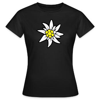 Edelweiss - T-shirt Femme - noir - Devant - AI Model Female 172 dark (172cm)