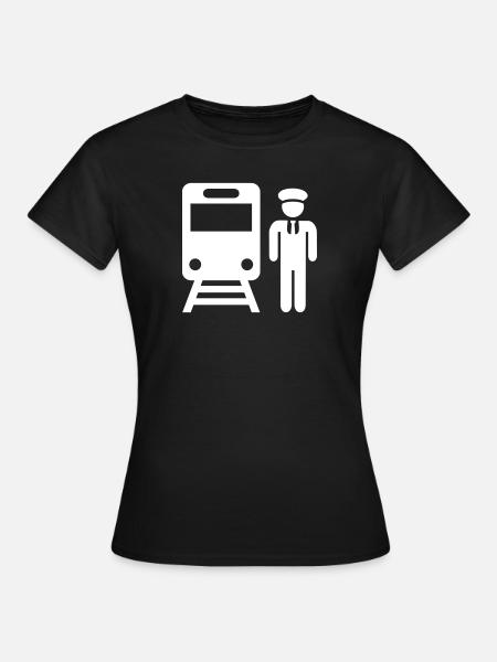 Lokführer - Frauen T-Shirt - Schwarz