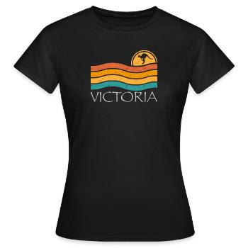 VICTORIA - T-shirt Femme - noir - Devant - AI Model Female 172 dark (172cm)