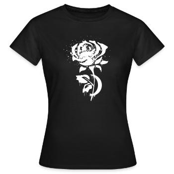Satan Rose - T-shirt Femme - noir - Devant - AI Model Female 172 dark (172cm)