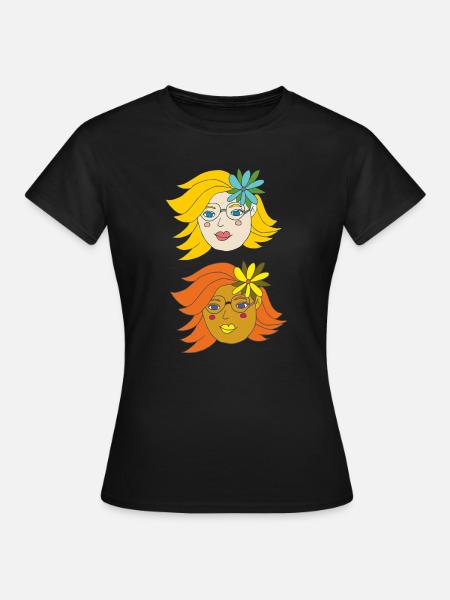 summer girls - Frauen T-Shirt - Schwarz