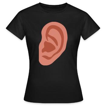 Big ear - Women's T-Shirt - black - Front - AI Model Female 172 dark (172cm)