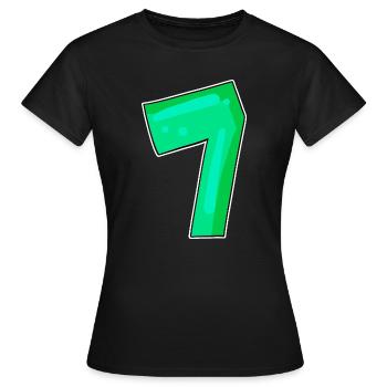 Number 7 Number Seven - Women's T-Shirt - black - Front - AI Model Female 172 dark (172cm)