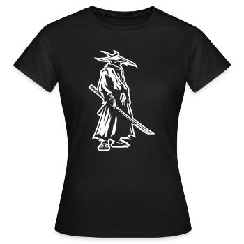 Samouraï mystique avec Katana - T-shirt Femme - noir - Devant - AI Model Female 172 dark (172cm)