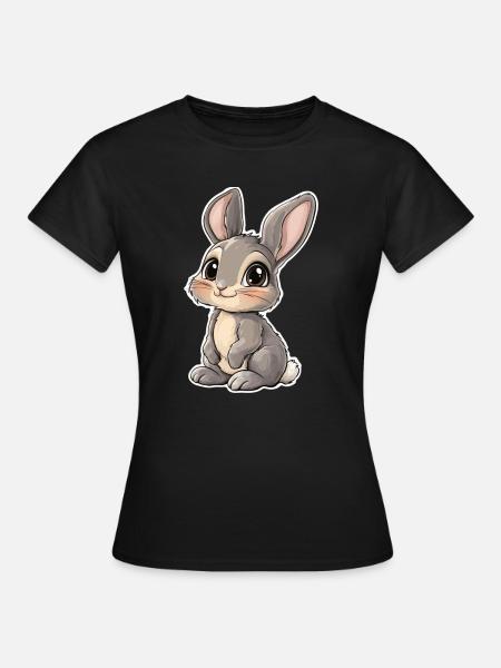 Hase - Frauen T-Shirt - Schwarz