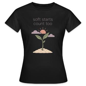 Croissance consciente, Renouvellement printanier, - T-shirt Femme - noir - Devant - AI Model Female 172 dark (172cm)