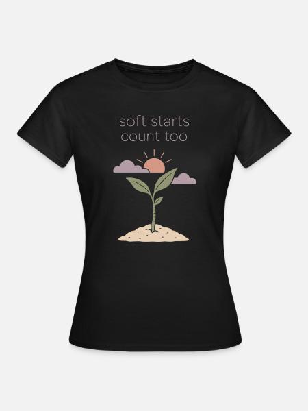 Achtsames Wachstum, Frühlingserneuerung, - Frauen T-Shirt - Schwarz