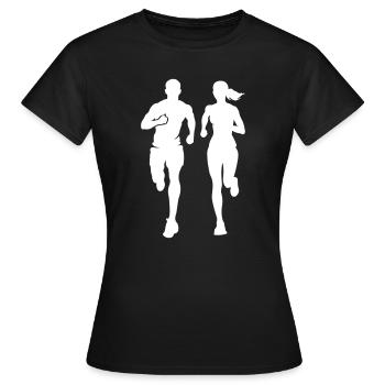Marathonläufer Team Silhouette Marathon - Frauen T-Shirt - Schwarz - Vorne - AI Model Female 172 dark (172cm)