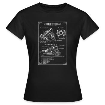 Plan de mortier gothique - T-shirt Femme - noir - Devant - AI Model Female 172 dark (172cm)