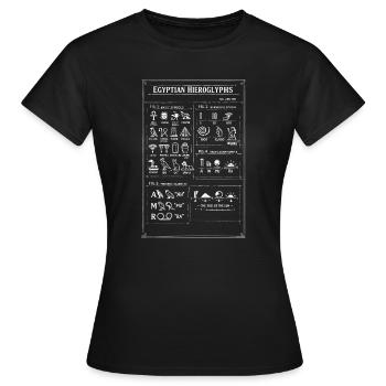 Altägyptische Hieroglyphen-Designs - Frauen T-Shirt - Schwarz - Vorne - AI Model Female 172 dark (172cm)