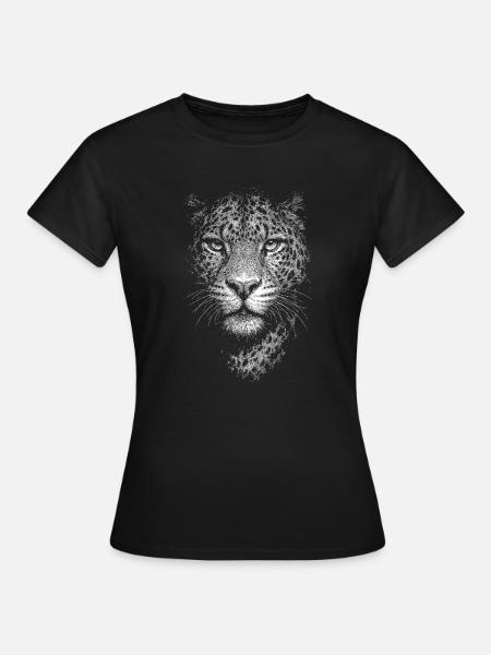 Leopard - Frauen T-Shirt - Schwarz
