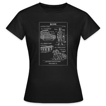 Römisches Kolosseum-Gladiatorenmotiv - Frauen T-Shirt - Schwarz - Vorne - AI Model Female 172 dark (172cm)
