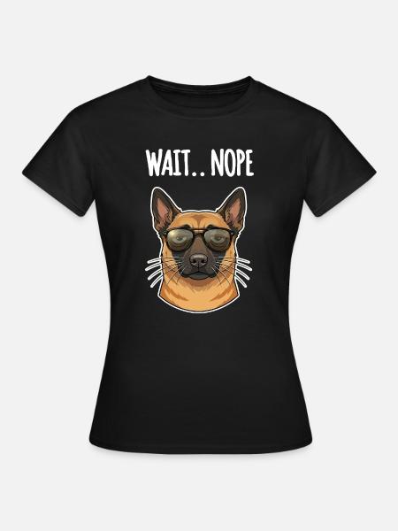 Malinois Nope - Frauen T-Shirt - Schwarz
