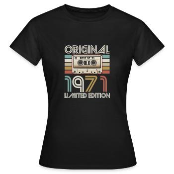 Original 1977 Édition Limitée - T-shirt Femme - noir - Devant - AI Model Female 172 dark (172cm)