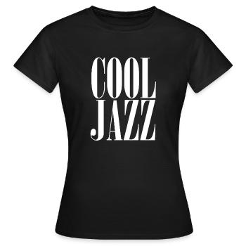 Cool Jazz Typography Tee - T-shirt Femme - noir - Devant - AI Model Female 172 dark (172cm)