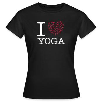 I Heart Yoga - T-shirt Femme - noir - Devant - AI Model Female 172 dark (172cm)