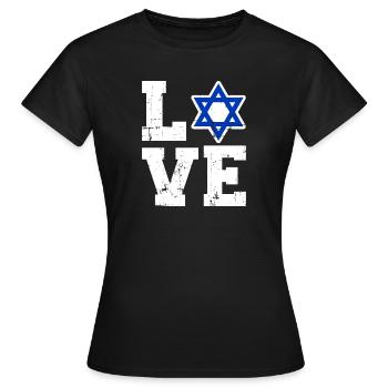 Israël - T-shirt Femme - noir - Devant - AI Model Female 172 dark (172cm)