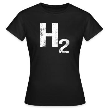 H2 Wasserstoff - Frauen T-Shirt - Schwarz - Vorne - AI Model Female 172 dark (172cm)