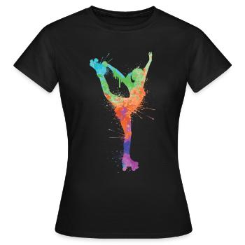 Patins à roulettes Enfants Patins à roulettes Patins à roulettes Femmes - T-shirt Femme - noir - Devant - AI Model Female 172 dark (172cm)