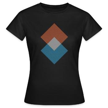Geometrische Formen - Frauen T-Shirt - Schwarz - Vorne - AI Model Female 172 dark (172cm)