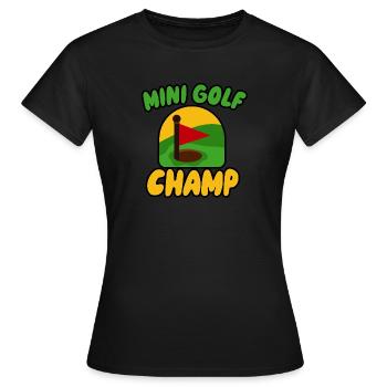 Golf Champ - Frauen T-Shirt - Schwarz - Vorne - AI Model Female 172 dark (172cm)