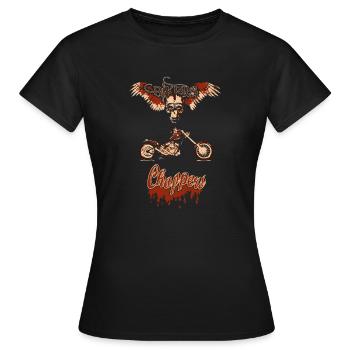 chopper bis - Frauen T-Shirt - Schwarz - Vorne - AI Model Female 172 dark (172cm)