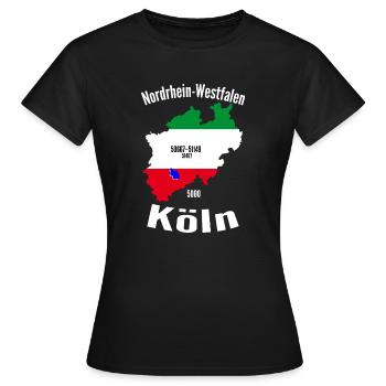 NRW Köln - Frauen T-Shirt - Schwarz - Vorne - AI Model Female 172 dark (172cm)