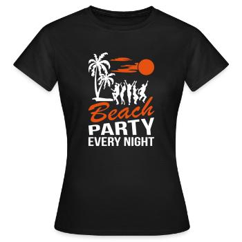 Beach Party Night - Frauen T-Shirt - Schwarz - Vorne - AI Model Female 172 dark (172cm)