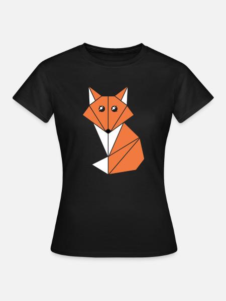 Kawaii Fuchs - Frauen T-Shirt - Schwarz