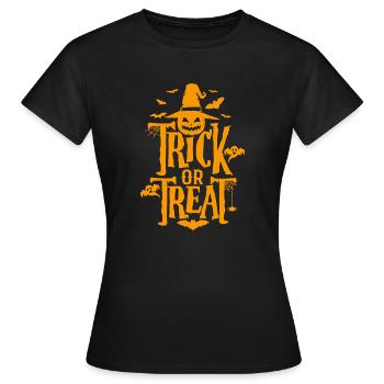 TRICK OR TREAT Halloween costume de citation - T-shirt Femme - noir - Devant - AI Model Female 172 dark (172cm)