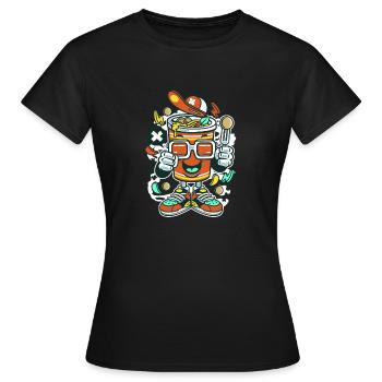 Coupe de nouilles - T-shirt Femme - noir - Devant - AI Model Female 172 dark (172cm)