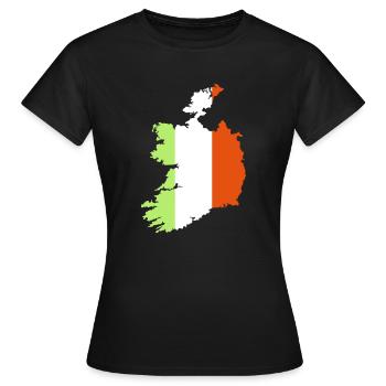Irlande - T-shirt Femme - noir - Devant - AI Model Female 172 dark (172cm)