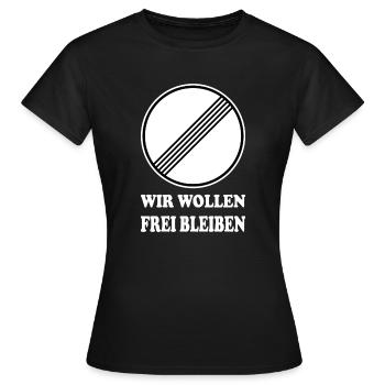 tempolimit freiheit autobahn spruch - Frauen T-Shirt - Schwarz - Vorne - AI Model Female 172 dark (172cm)