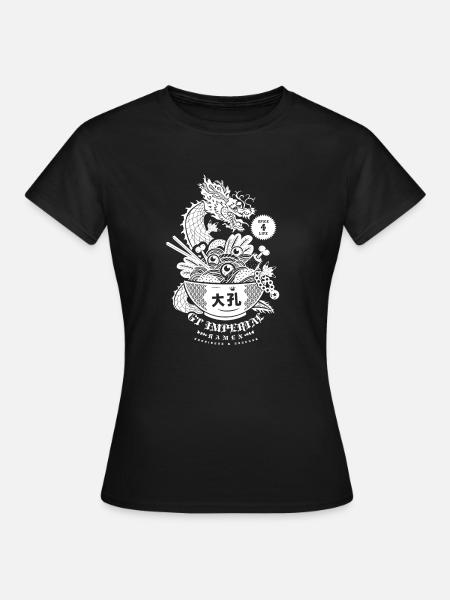 GT IMPERIAL WHITE BACK PATTERN - Frauen T-Shirt - Schwarz
