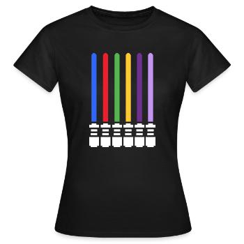 Sabre laser - T-shirt Femme - noir - Devant - AI Model Female 172 dark (172cm)