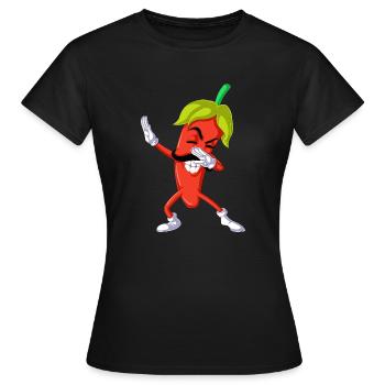 poivre barbotant - T-shirt Femme - noir - Devant - AI Model Female 172 dark (172cm)