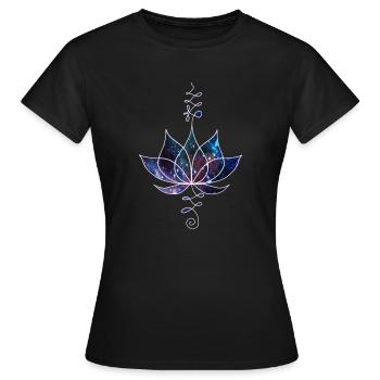 lotus - T-shirt Femme - noir - Devant - AI Model Female 172 dark (172cm)