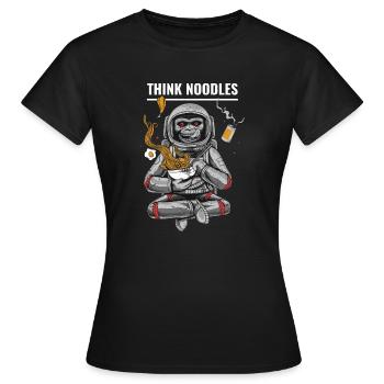 nouilles - T-shirt Femme - noir - Devant - AI Model Female 172 dark (172cm)