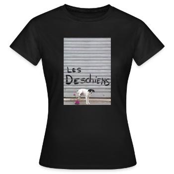 deschiens - T-shirt Femme - noir - Devant - AI Model Female 172 dark (172cm)